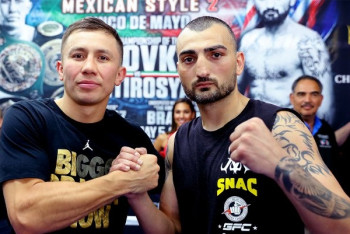 Фотография к новости: Головкин и Мартиросян прошли процедуру взвешивания 