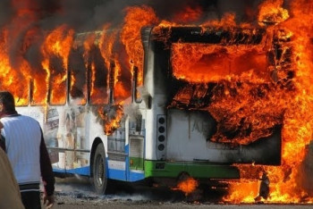 Фотография к новости: Из горящего автобуса эвакуировали 25 человек в Акмолинской области