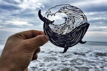 Фотография к новости: Удивительные картины на листьях деревьев создает казахстанский художник