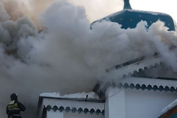 Фотография к новости: Храм сгорел в Алматинской области  