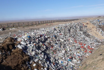 Фотография к новости: Мусорная свалка душит учеников и работников сельской школы в ЮКО