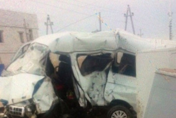 Фотография к новости: Погибло шесть человек при столкновении «ГАЗели» и тепловоза близ Жанаозена