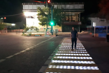 Фотография к новости: Первый умный пешеходный переход появился в Казахстане