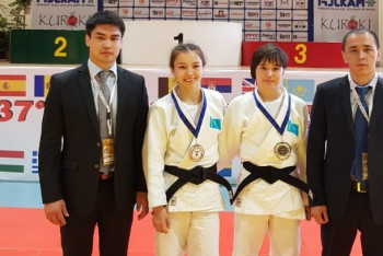 Фотография к новости: Казахстанская дзюдоистка завоевала золото на Кубке Европы 