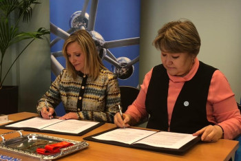 Фотография к новости: Евразийский национальный университет открыл представительство в Брюсселе