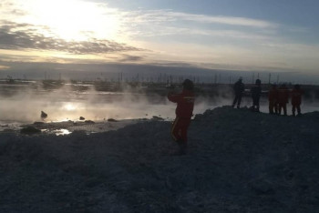 Фотография к новости: По предварительным данным материальный ущерб на скважине Каламкас незначительный