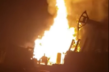 Фотография к новости: Пожар на месторождении Каламкас: на место ЧП отправят дополнительные силы