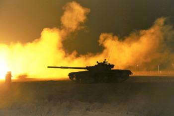 Фотография к новости: Танковые учения прошли в Мангистауской области