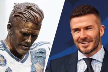 Фотография к новости: Памятник Бекхэму установили в Лос-Анджелесе