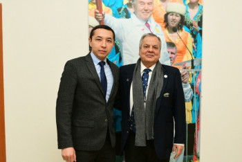 Фотография к новости: Президент Азиатской Федерации регби встретился с представителями НОК Казахстана