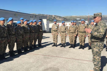 Фотография к новости: Делегация Минобороны Казахстана посетила с проверкой миротворческую роту в Ливане