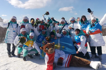 Фотография к новости: Юные казахстанские биатлонисты завоевали золото на эстафетах в Южно-Сахалинске 