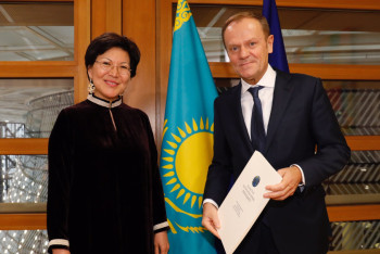 Фотография к новости: Посол Казахстана в Бельгии вручила верительные грамоты Президенту Европейского совета