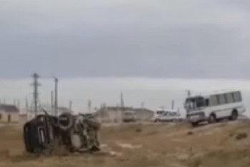 Видео с места смертельной аварии на казахстанской дороге появилось в сети