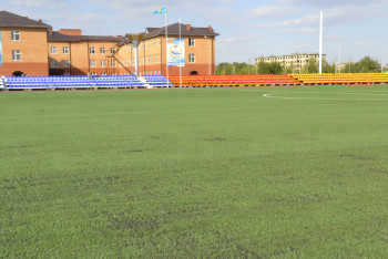 Фотография к новости: В Акмолинской области реконструировали крупный стадион