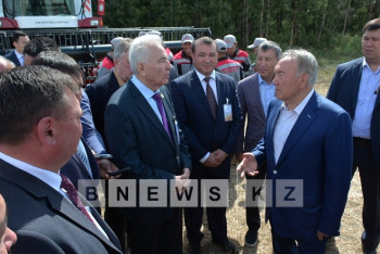 Фотография к новости: Президент находится с рабочим визитом в Акмолинской области