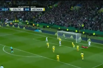 Видео автогола Постникова матча Лиги чемпионов «Селтик» - «Астана»