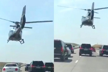 В Шымкенте свадебный кортеж сопровождал настоящий вертолет