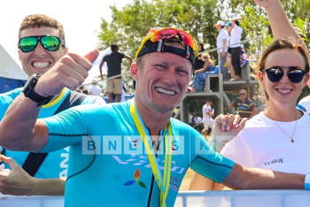 А.Винокуров о чемпионате по триатлону: Плавание далось трудно