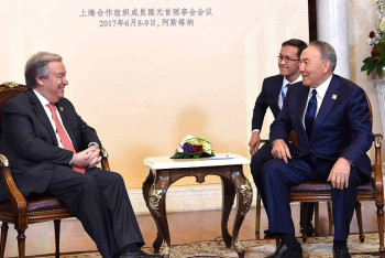 Фотография к новости: Генсек ООН впервые принял участие в заседании ШОС в Астане 