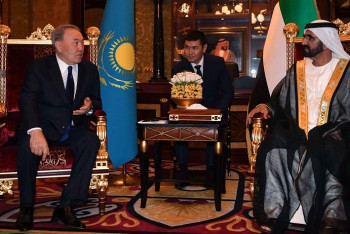 Фотография к новости: Президент Казахстана встретился с эмиром Дубая 