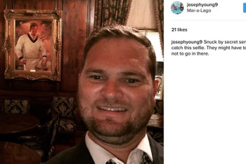 Фотография к новости: Проникший в резиденцию Трампа мужчина сделал там селфи 