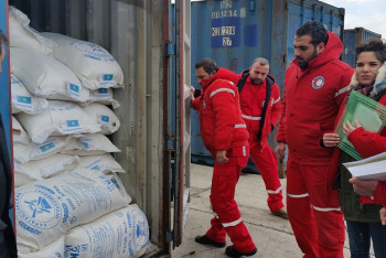 Фотография к новости: В сирийский Тартус прибыла гумпомощь из Казахстана