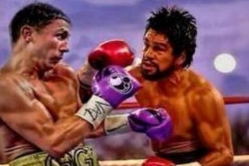 Фотография к новости: Геннадия Головкина нарисовали в боях с легендами бокса