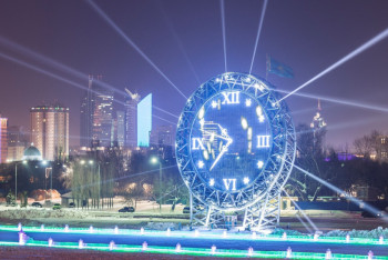 Фотография к новости: В Астане появились часы, претендующие попасть в книгу рекордов Гиннеса