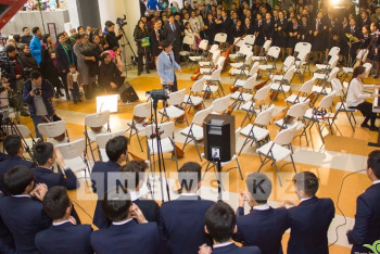 Фотография к новости: Необычный подарок к 25-летию независимости РК преподнесли ученики НИШ в Талдыкоргане (ФОТО)