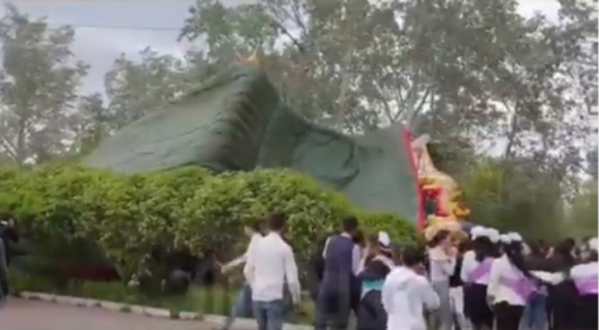 КЧС: Запрета на эксплуатацию перевернувшегося в Караганде батута не было 