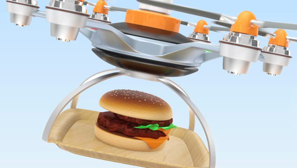 В США начали тестировать сервис доставки еды дронами