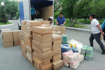 Первый караван с гуманитарным грузом отправился из СКО в Арысь