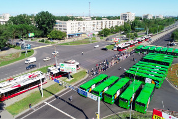 Казахстанские электробусы начали курсировать по Павлодару