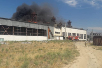 Фотография к новости: В Арыси ликвидировали пожар в депо