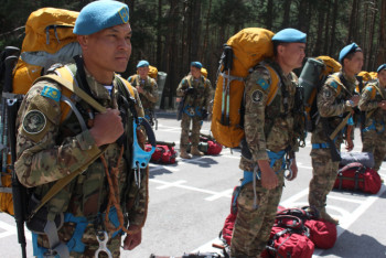 Фотография к новости: Горные подразделения армии Казахстана готовятся покорить Эльбрус 