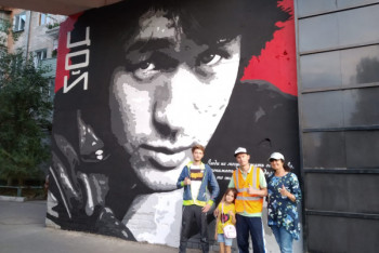 Фотография к новости: Стена Виктора Цоя появилась в Павлодаре