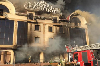 Фотография к новости: До 11 человек увеличилось число пострадавших при пожаре в элитном отеле Туркестана