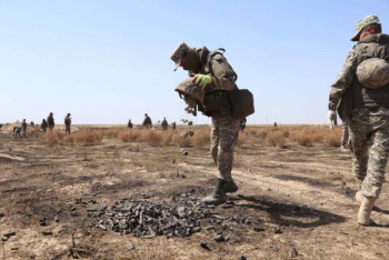Фотография к новости: В Арыси при очистке территории склада от фрагментов боеприпасов произошёл хлопок - Минобороны 