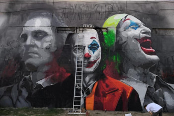 Фотография к новости: На улицах Алматы "нарисовался" Джокер