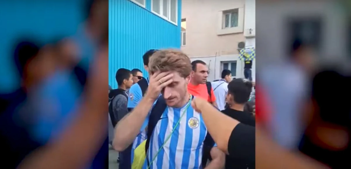 Нелицеприятное видео сняли очевидцы после матча "Каспия" с "Кызылжаром СК"