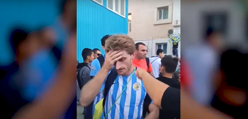 Фотография к новости: Нелицеприятное видео сняли очевидцы после матча "Каспия" с "Кызылжаром СК"