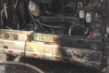 Фотография к новости: Загорелся автобус в Нур-Султане