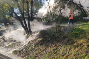 Фотография к новости: Улицы Алматы вновь залило кипятком