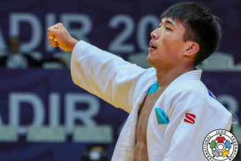 Фотография к новости: Казахстанский дзюдоист Гусман Кыргызбаев стал чемпионом "Большого шлема" в Абу-Даби