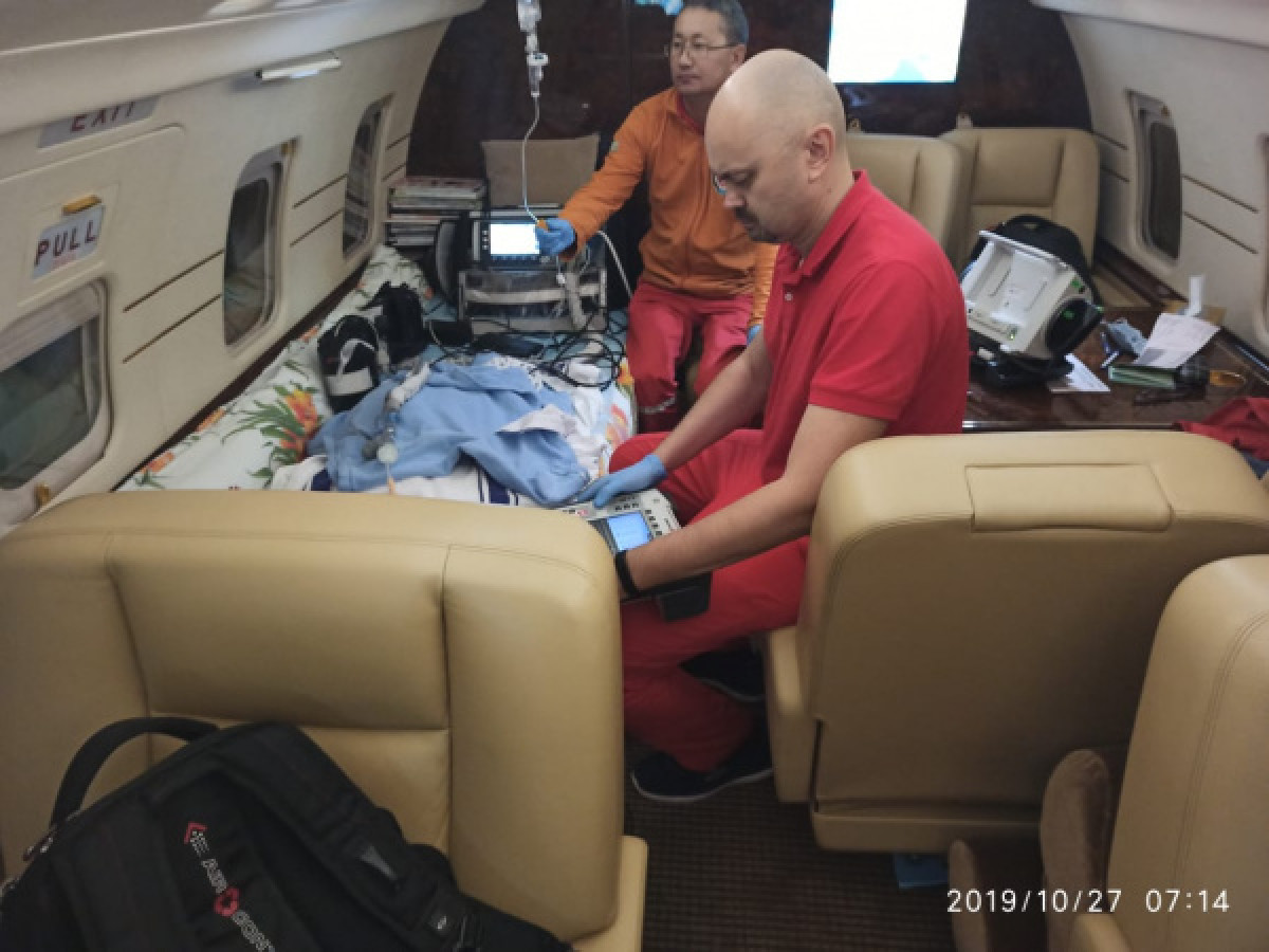 Санавиация доставила в Казахстан из Дубая двухлетнего ребенка для экстренной госпитализации