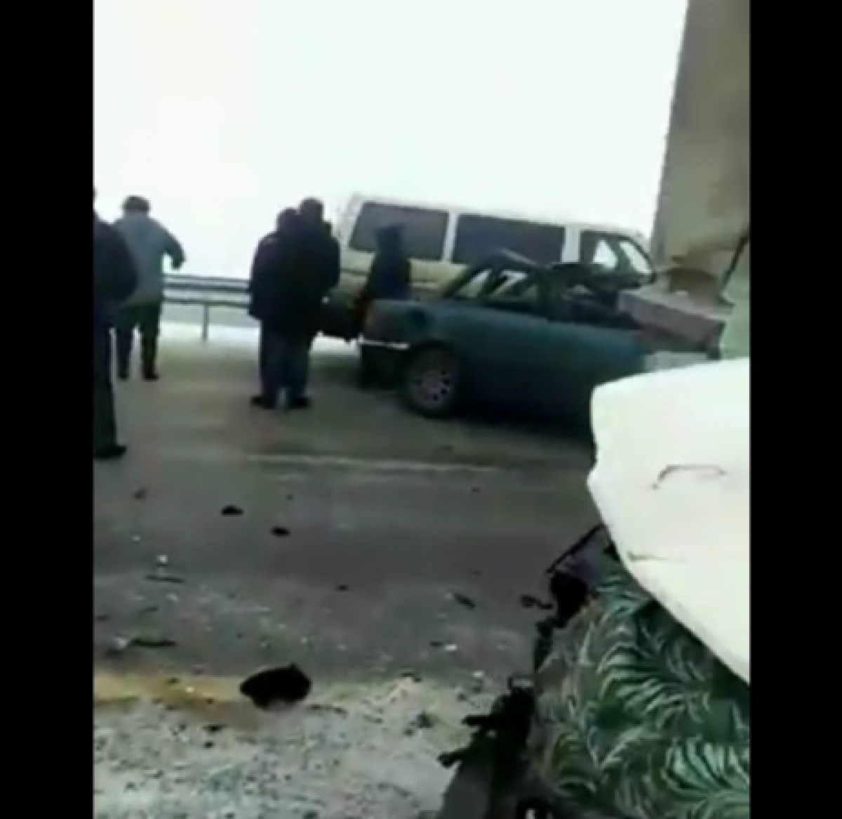 Пять машин устроили массовое ДТП на трассе Нур-Султан - Темиртау