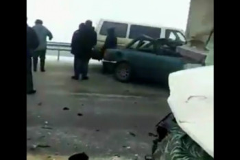 Пять машин устроили массовое ДТП на трассе Нур-Султан - Темиртау