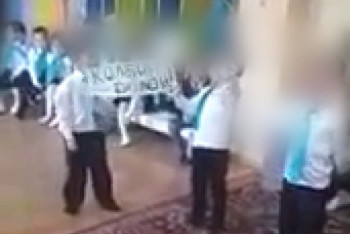 Фотография к новости: Разгонять митинги учили детей в детском саду в Алматинской области