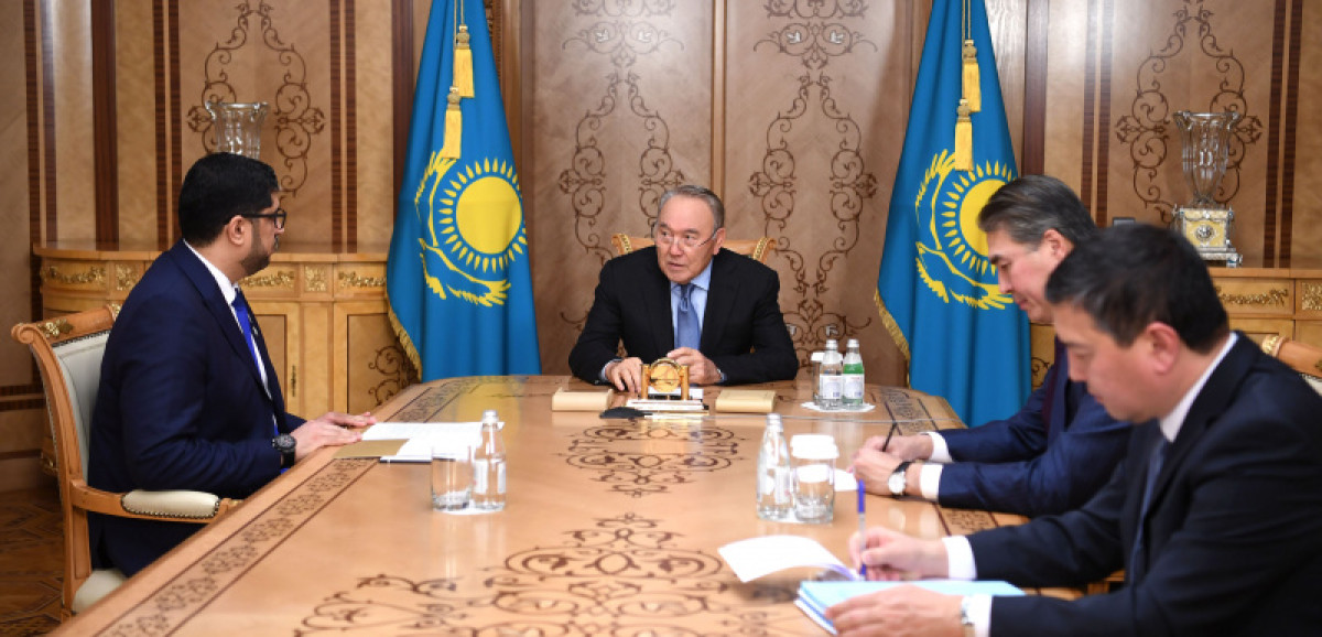 Елбасы встретился с чрезвычайным и полномочным послом ОАЭ в Казахстане